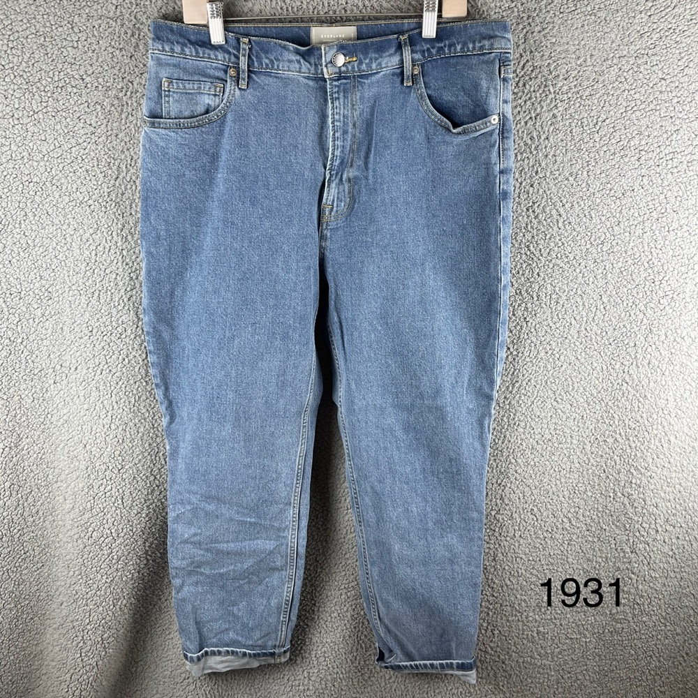 Everlane Women’s Size 33 Original Cheeky Organic Cotton Cropped Blue‎ Jeans